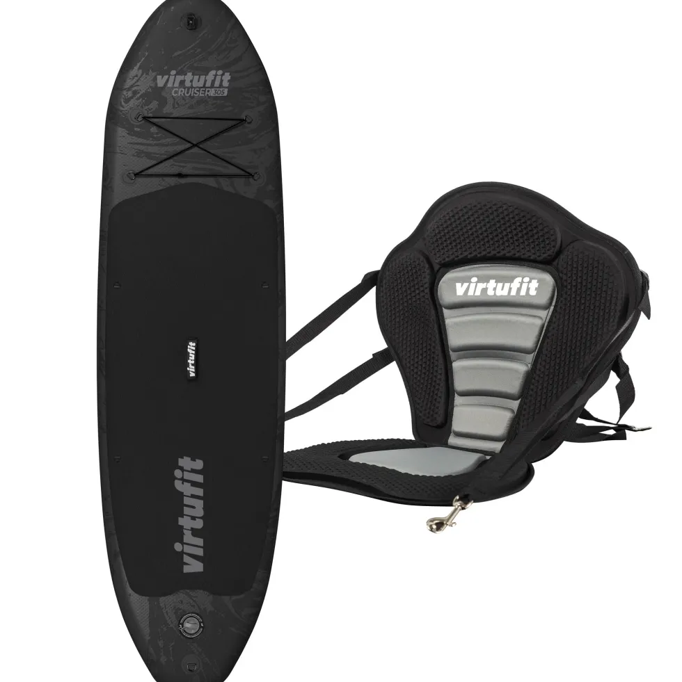 VirtuFit Supboard Cruiser 305 - Zwart - Met Kajak zitje, accessoires en draagtas