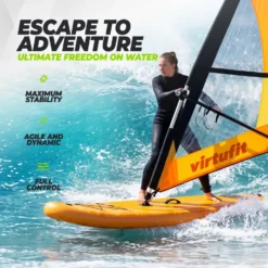 Virtufit Supboard Surfer 305 - Turquoise - Inclusief Windzeil en accessoires