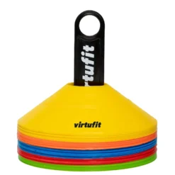 VirtuFit Trainingshoedjes met houder - Pionnen - 50 Stuks - Incl. draagnet