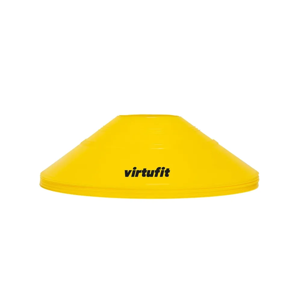VirtuFit Trainingshoedjes met houder - Pionnen - 50 Stuks - Incl. draagnet