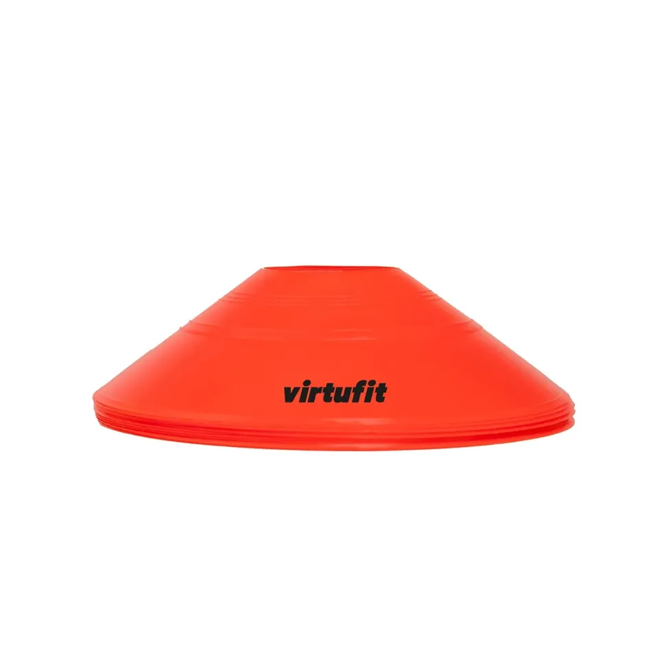 VirtuFit Trainingshoedjes met houder - Pionnen - 50 Stuks - Incl. draagnet