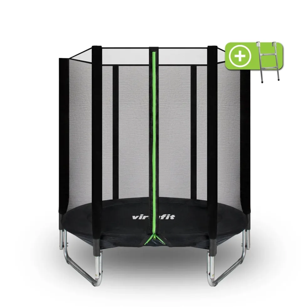 VirtuFit Trampoline met Veiligheidsnet - Zwart - 183 cm