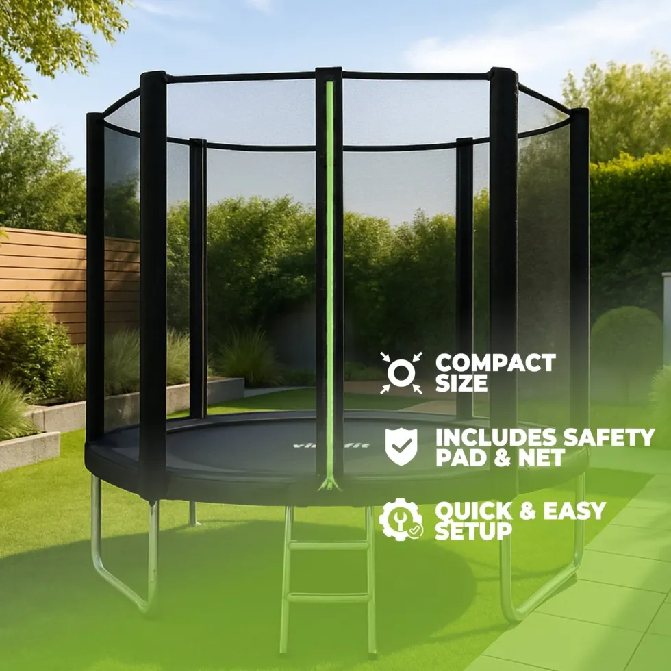 VirtuFit Trampoline met Veiligheidsnet - Zwart - 183 cm