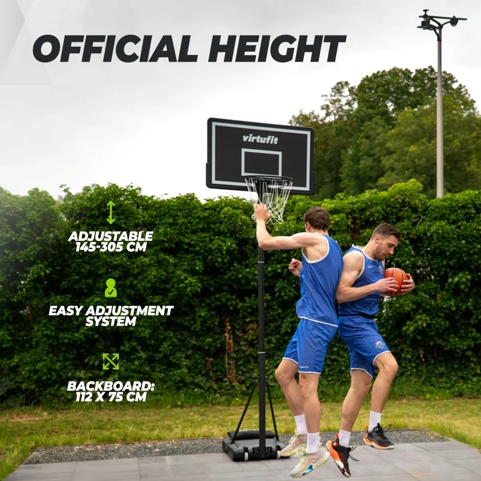 VirtuFit Verstelbare Basketbalpaal - 220 tot 305 cm