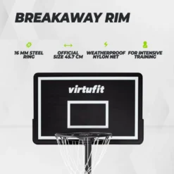 VirtuFit Verstelbare Basketbalpaal - 220 tot 305 cm