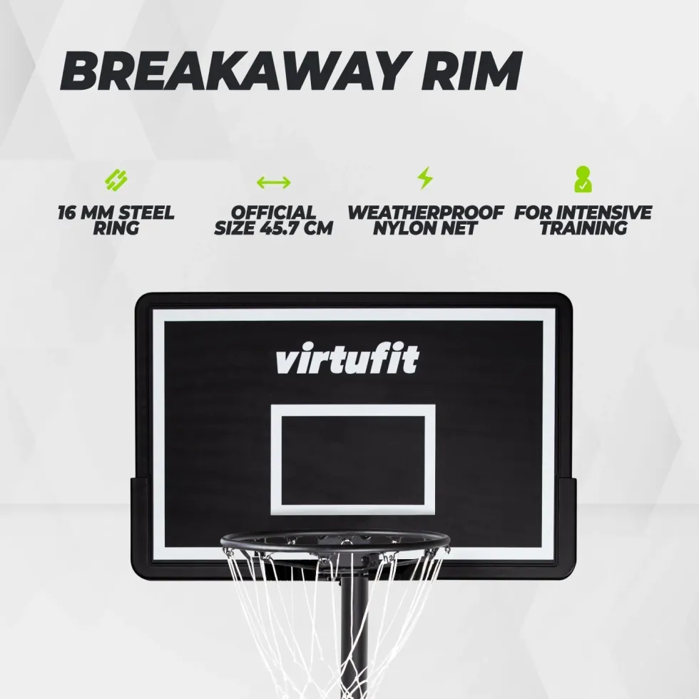 VirtuFit Verstelbare Basketbalpaal - 220 tot 305 cm