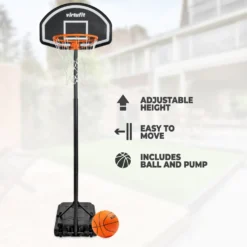 VirtuFit Verstelbare Basketbalpaal - 170 tot 215 cm - 2ekans