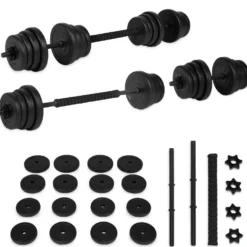 VirtuFit Verstelbare Dumbbellset - 2 in 1 Set - 30 kg - Vinyl