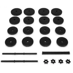 VirtuFit Verstelbare Dumbbellset - 2 in 1 Set - 30 kg - Vinyl