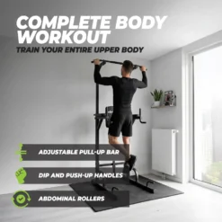 VirtuFit Verstelbare Power Tower - Pull Up & Dip Station