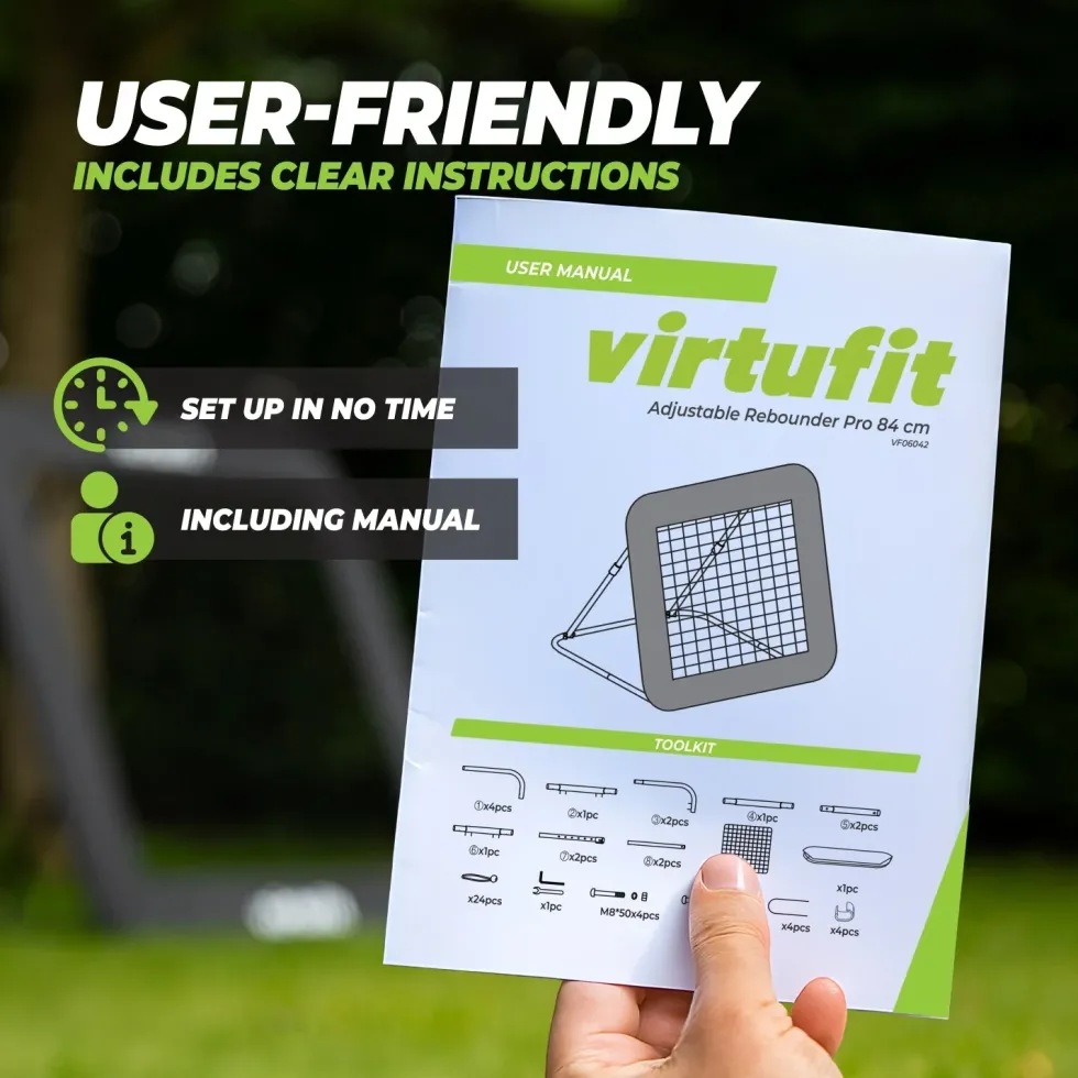 VirtuFit Verstelbare Rebounder Pro - Kickback - 84 x 84 cm