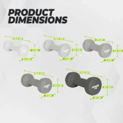 VirtuFit Vinyl Dumbbell Set Pro - 2 x 5 kg