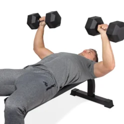 VirtuFit Vlakke Fitnessbank - Trainingsbank - Zwart