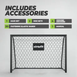 VirtuFit Voetbaldoel Premium - Heavy Duty Voetbal Goal - 180 x 120 x 60