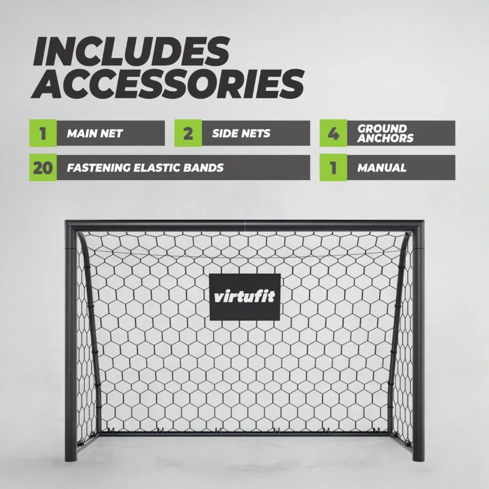 VirtuFit Voetbaldoel Premium - Heavy Duty Voetbal Goal - 180 x 120 x 60