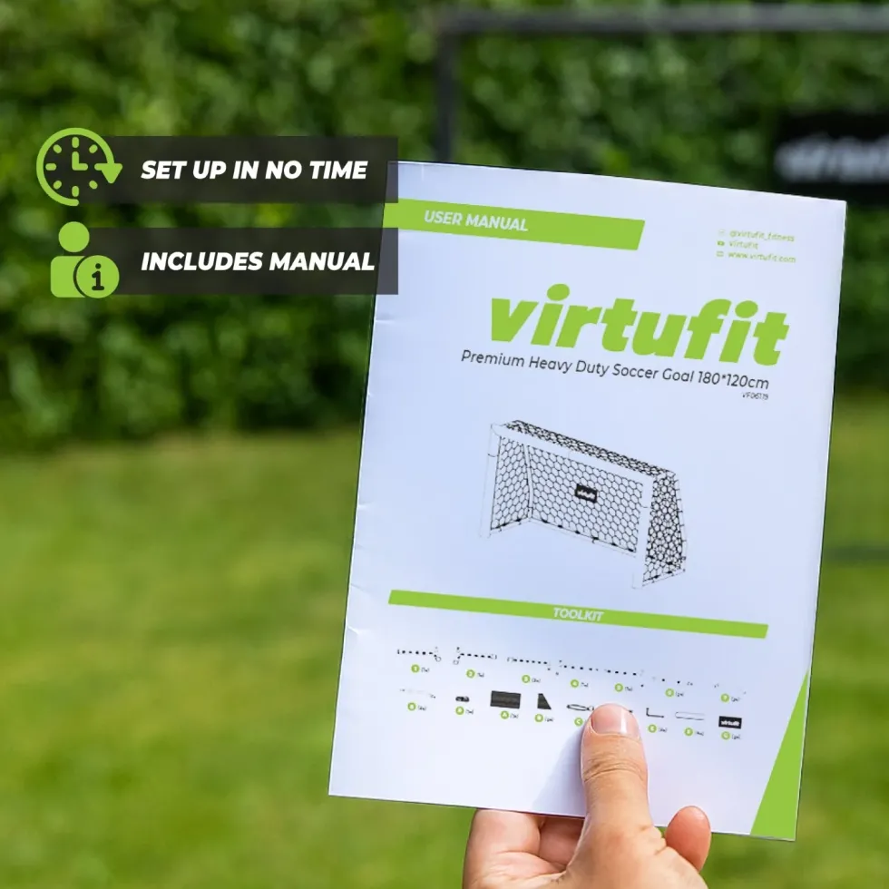 VirtuFit Voetbaldoel Premium - Heavy Duty Voetbal Goal - 180 x 120 x 60