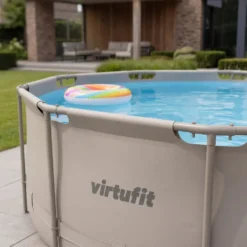 VirtuFit Zwembad Rond Ø366 x 100 cm - Beige - Compleet Pakket