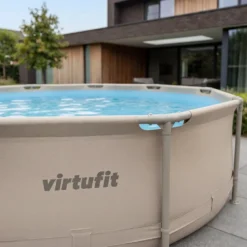 VirtuFit Zwembad Rond Ø244 x 76 cm - Beige - Compleet Pakket