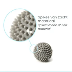 Wonder Core Spiky Massage Ball 9 cm - Grijs